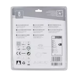 Ultracienki downlight LED E6 9W okrągły 6000K zimny - 8433340001147