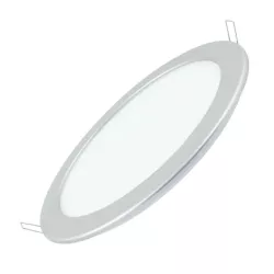 Ultracienki downlight LED E6 16W okrągły srebrny 3000K ciepły - 8433340001314