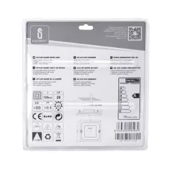 Ultracienki downlight LED E6 16W kwadratowy 160° 3000K ciepły - 8433340005039