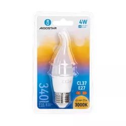 Żarówka świecowa 340lm LED CL37 E27 4W biała ciepła 3000K - 8433325176334