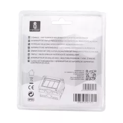 Włącznik potrójny hermetyczny szary IP55 wodoodporny z klapką - 8433325189174