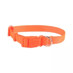 PLAIN IMITATION NYLON DOG COLLAR W1.0*L20-30CM ORANGE/BLACK/BLUE/GREEN - 8719138017256