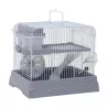 Klatka dla chomika lub myszki szara z wyposażeniem 30x23x25.7cm - 8719138032181
