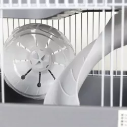 Klatka dla chomika lub myszki szara z wyposażeniem 30x23x25.7cm - 8719138032181