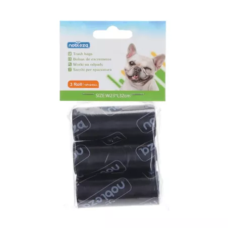 45 worków na psie odchody biodegradowalne 3x15 sztuk rozmiar 23*32cm - 8719138034604