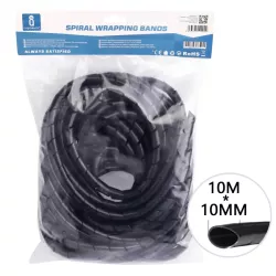Spirala na przewody 10mm*10 m czarna - 8433325190002