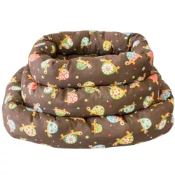 3-częściowe przytulne okrągłe legowisko z nadrukiem - 8719138037261