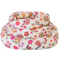 3-częściowe przytulne okrągłe legowisko z nadrukiem - 8719138037261