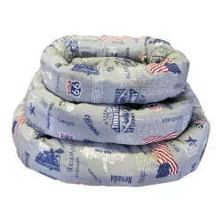 3-częściowe przytulne okrągłe legowisko z nadrukiem - 8719138037261