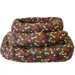 3-częściowe przytulne okrągłe legowisko z nadrukiem - 8719138037261