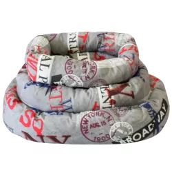 3-częściowe przytulne okrągłe legowisko z nadrukiem - 8719138037261