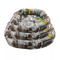 3-częściowe przytulne okrągłe legowisko z nadrukiem - 8719138037261