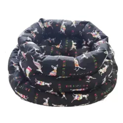 3-częściowe przytulne okrągłe legowisko z nadrukiem - 8719138037261