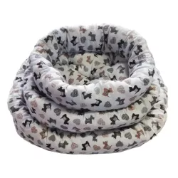 3-częściowe przytulne okrągłe legowisko z nadrukiem - 8719138037261