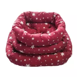 3-częściowe przytulne okrągłe legowisko z nadrukiem - 8719138037261