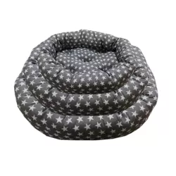 3-częściowe przytulne okrągłe legowisko z nadrukiem - 8719138037261