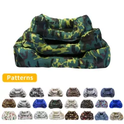 3-częściowe przytulne kwadratowe legowisko z nadrukiem - 8719138037278