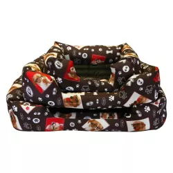 3-częściowe przytulne kwadratowe legowisko z nadrukiem - 8719138037278