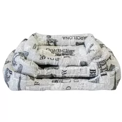 3-częściowe przytulne kwadratowe legowisko z nadrukiem - 8719138037278