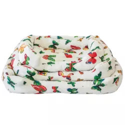 3-częściowe przytulne kwadratowe legowisko z nadrukiem - 8719138037278