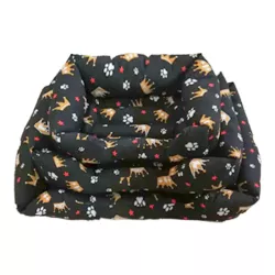 3-częściowe przytulne kwadratowe legowisko z nadrukiem - 8719138037278