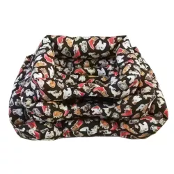 3-częściowe przytulne kwadratowe legowisko z nadrukiem - 8719138037278