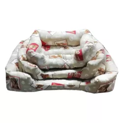 3-częściowe przytulne kwadratowe legowisko z nadrukiem - 8719138037278