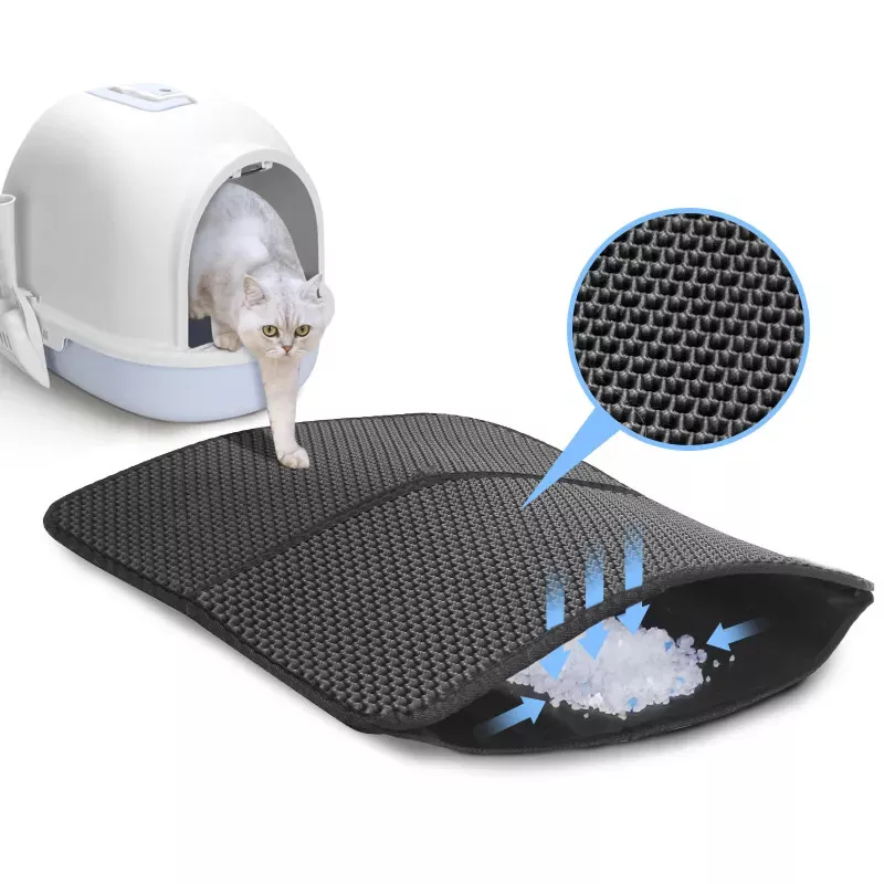 Mata 45x60cm przed kuwetę dla kotów zapobiega roznoszeniu żwirku - 8719138037704