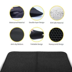 Mata 45x60cm przed kuwetę dla kotów zapobiega roznoszeniu żwirku - 8719138037704