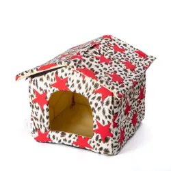 Aksamitny domek z nadrukiem dla psa - 8719138039005