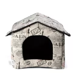 Aksamitny domek z nadrukiem dla psa - 8719138039005