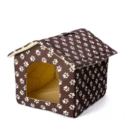 Aksamitny domek z nadrukiem dla psa - 8719138039012