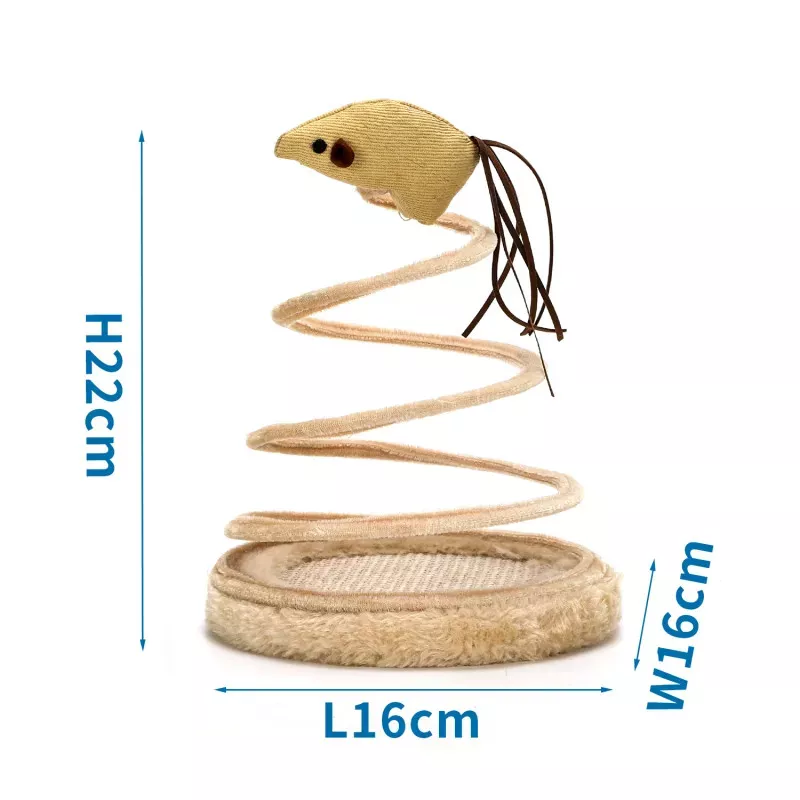 Beżowy drapak dla kota - zabawka - 8719138040544