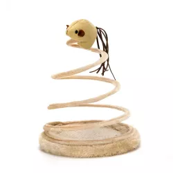 Beżowy drapak dla kota - zabawka - 8719138040544