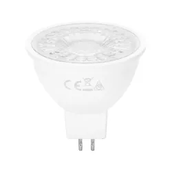 Żarówka reflektorek halogen LED MR16 COB 6WAC/DC12V biały ciepły fi50mm - 8433325177775