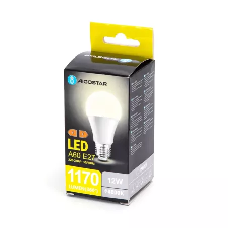 LED A60 E27 12W 4000k - 8433325191191