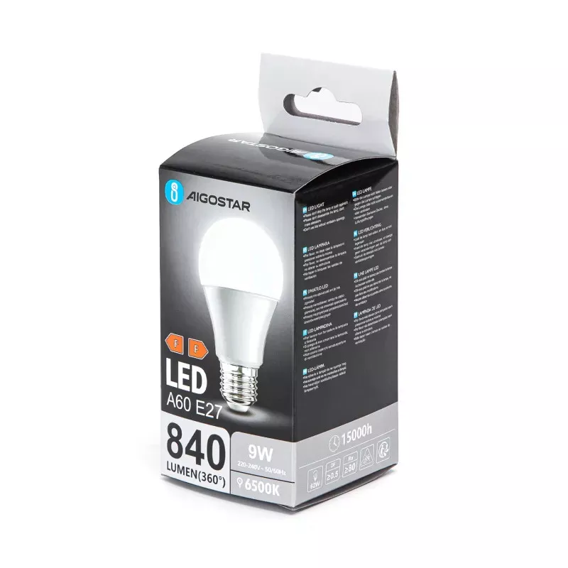 LED A60 E27 9W 6500k - 8433325191238