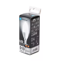 Żrówka diodowa świeczka LED C37 E14 6W 6500K - 8433325191290