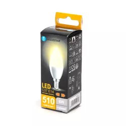 LED C37 E14 6W 3000K - 8433325191313