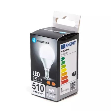 LED G45 E14 6W 6500K - 8433325191337