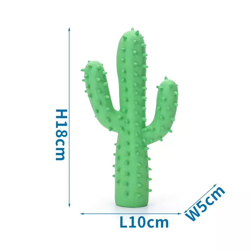 Lateksowa piszcząca zabawka w kształcie kaktusa dla psa - 8719138044269
