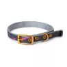 IRREGULAR VARNISHED DOG COLLAR W1.5*L45CM GREY/BLACK - 8719138046263