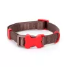 COLOURED NYLON DOG COLLAR W1.5*L25-40CM RED/BROWN/BLUE/GREEN - 8719138046355