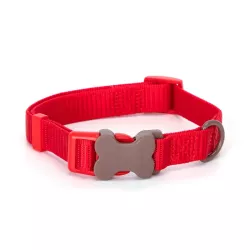 COLOURED NYLON DOG COLLAR W2.0*L30-50CM RED/BROWN/BLUE/GREEN - 8719138046362