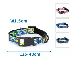 Obroża dla psa z poliestru z kolorowym nadrukiem rozmiar S 25-40cm - 8719138046515
