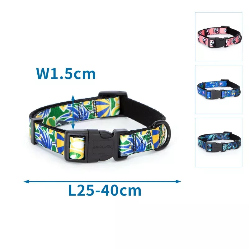 Obroża dla psa z poliestru z kolorowym nadrukiem rozmiar S 25-40cm - 8719138046515