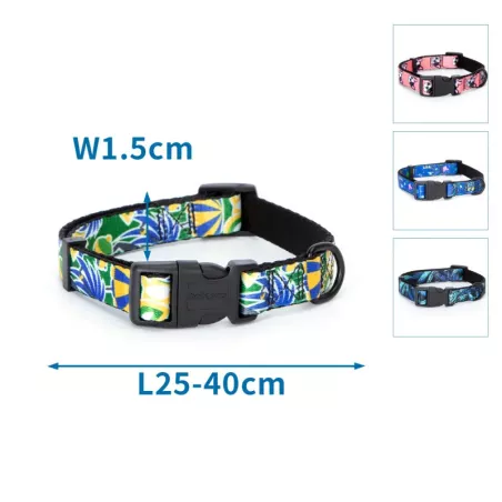 Obroża dla psa z poliestru z kolorowym nadrukiem rozmiar S 25-40cm - 8719138046515