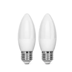 Żarówka diodowa świeczka LED C37 E27 4W 2 szt. ciepła - 8433325191719