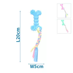 Zabawka z bawełnianego sznura z kością z TPR dla psa - 8719138048359