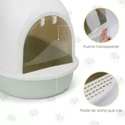 Zabudowana kuweta dla kota z łopatką do żwirku rozmiar L 63x46x42.5cm - 8719138049882